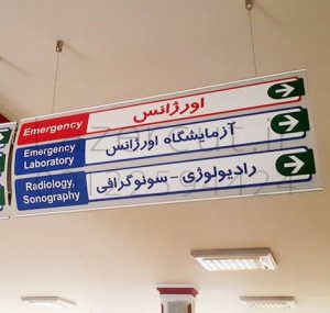تابلو راهنمای طبقات اداری آویز مسیریاب