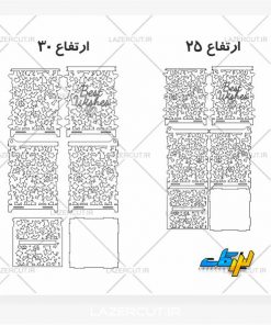طرح آماده لیزر جعبه فانتزی لیزر کات