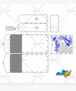 خرید طرح برش لیزر جعبه فانتزی لیزر کات