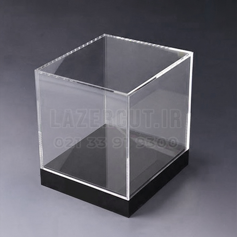 خرید باکس پلکسی پایه دار شفاف - لیزرکات